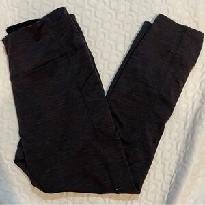 VOGO Athletica Purple Maroon Striped Leggings Workout Pants Yoga Large Comfy